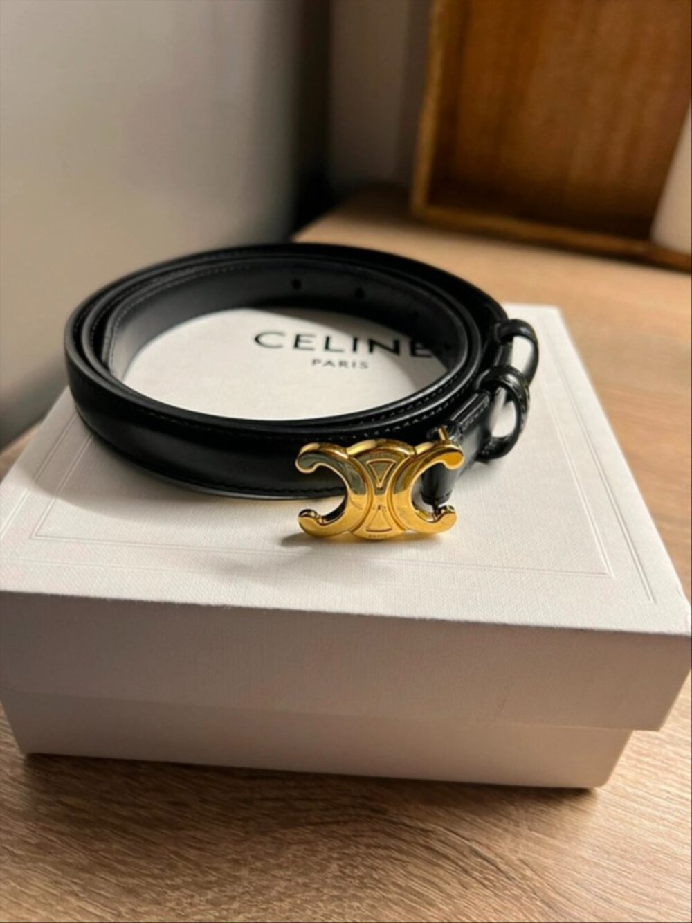 Celine Triomphe Leather Belt